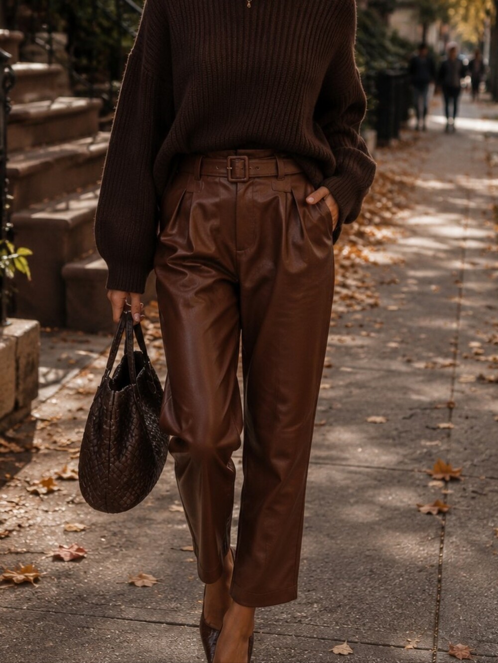 Abercrombie and Fitch Brown Pleather Pants